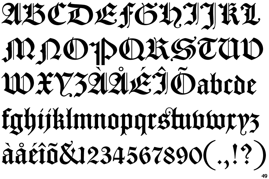 Caslon Gotisch (Alter Littera)