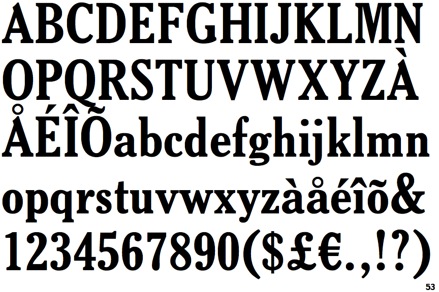 Gloucester Condensed Bold