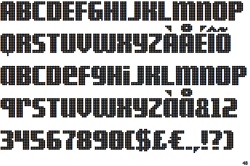 Identifont Digital Disco Heavy AOE