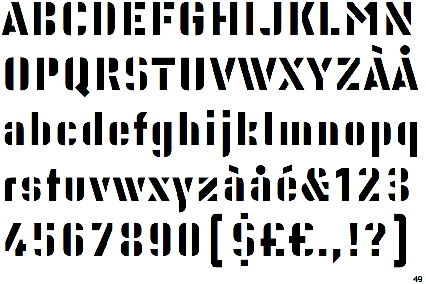 Vtg Stencil Din Type A