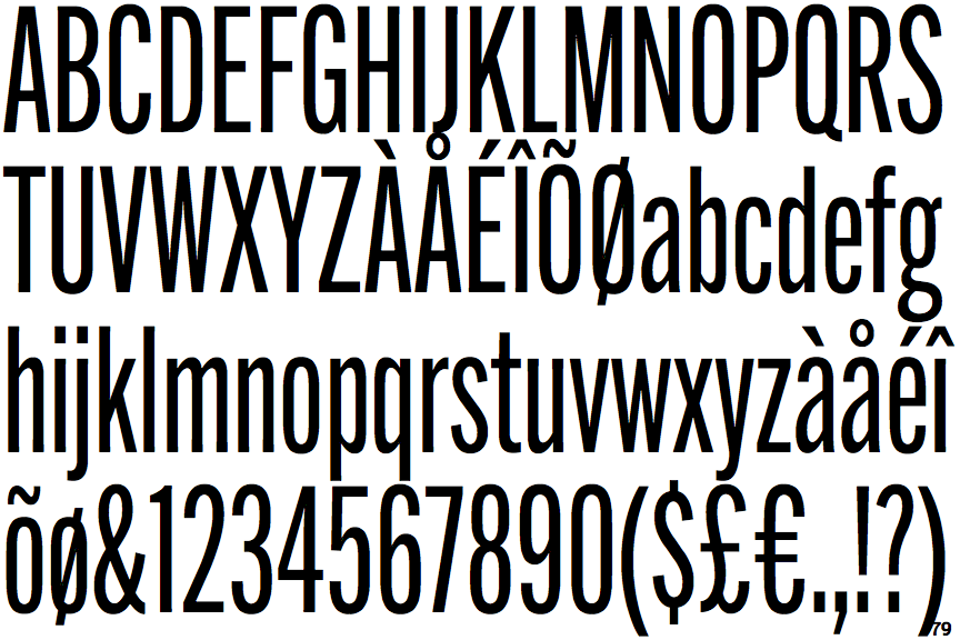 Identifont ATF Alternate Gothic Compressed