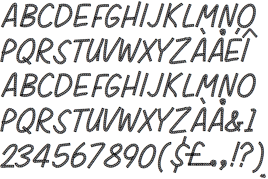 free rope font