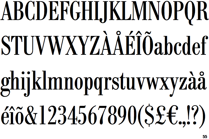Berthold Bodoni Antiqua Condensed