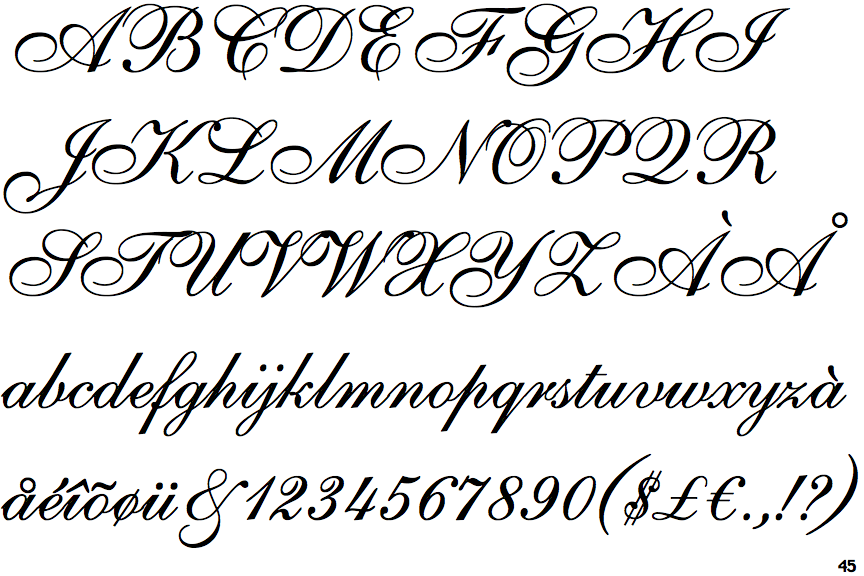 english111 vivace bt bold font