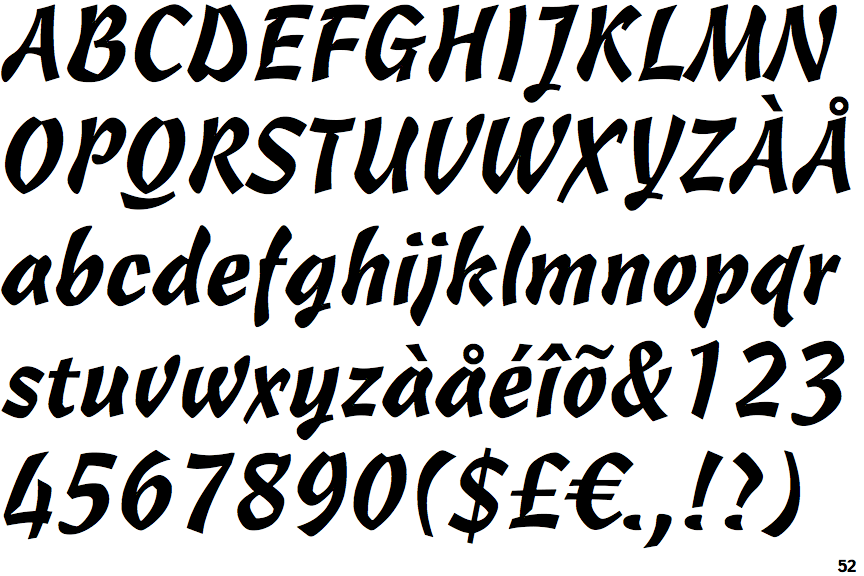 font freehand