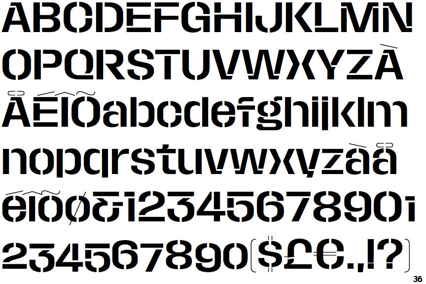 Macrosoma Grotesque Stencil