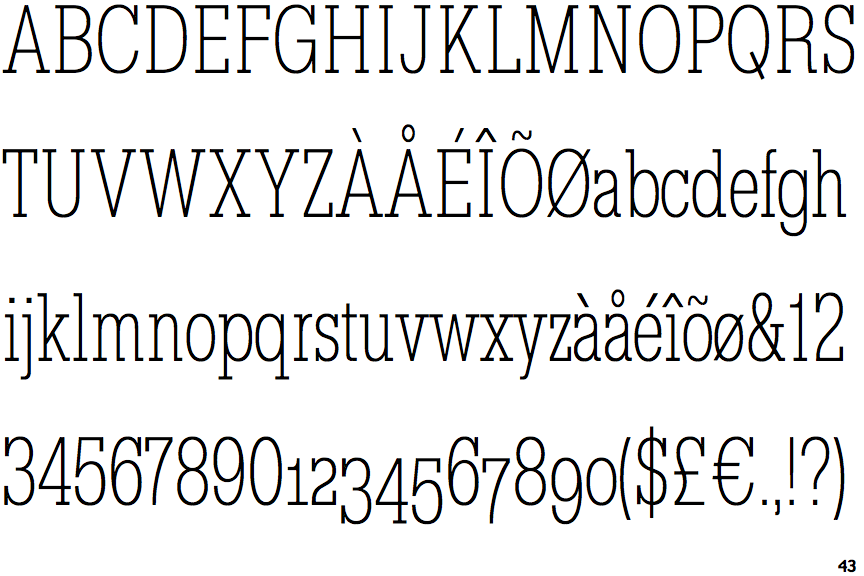 Rules Slab Condensed Thin