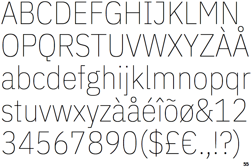 IBM Plex Sans Condensed Thin