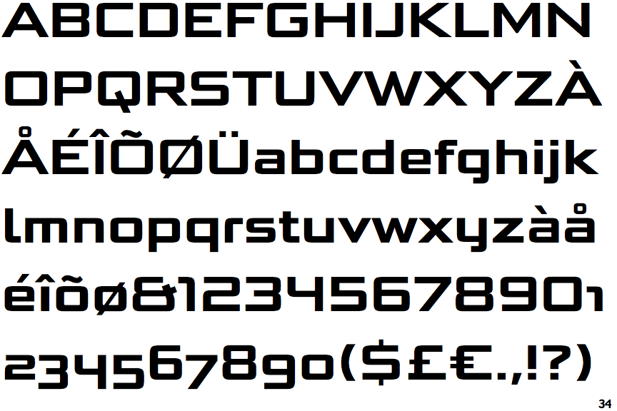 Bunken Tech Sans Wide Bold
