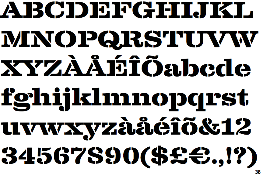 Clarendon Wide Stencil Bold