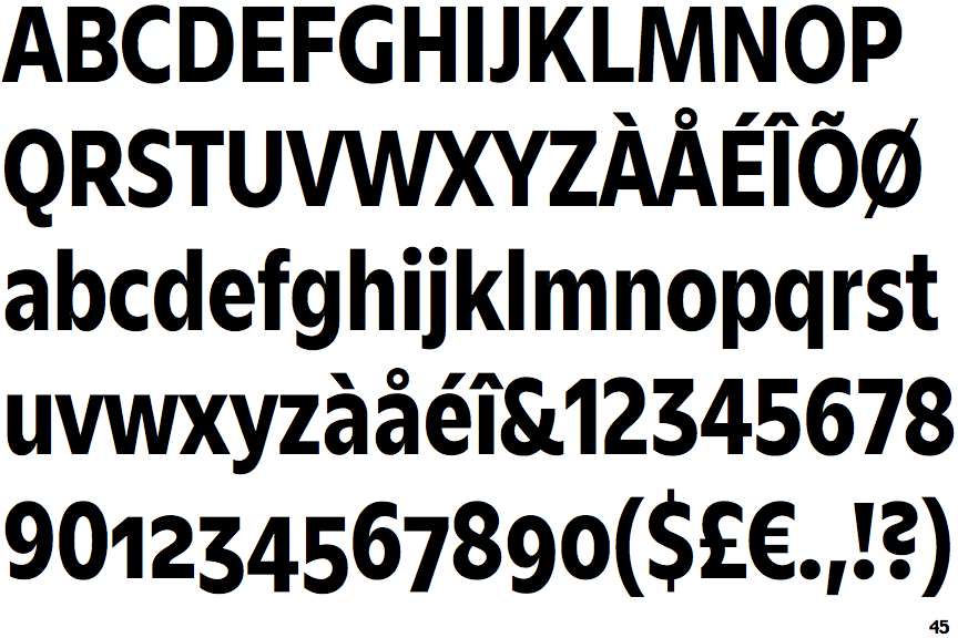 Zin Sans Condensed Bold