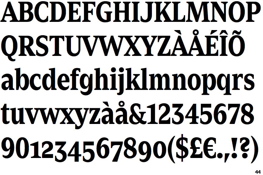 Zin Serif Condensed Bold