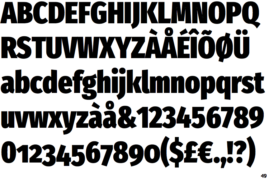 Fira Sans Compressed Heavy