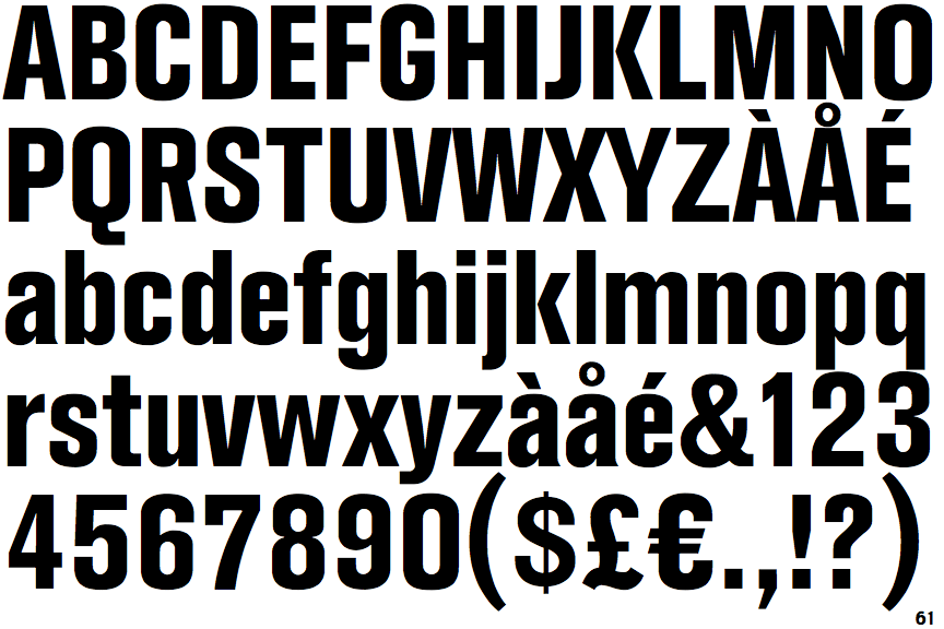 Standard Condensed Extra Bold