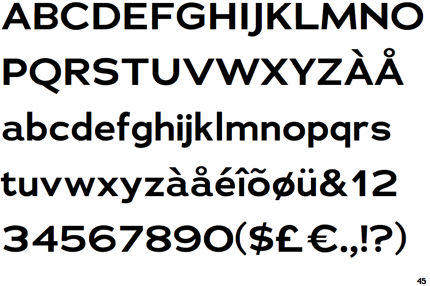 Identifont Adrianna Demibold Extended