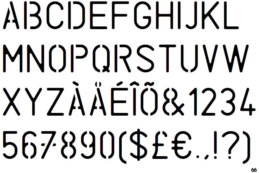 Stencil single line font daddyopm