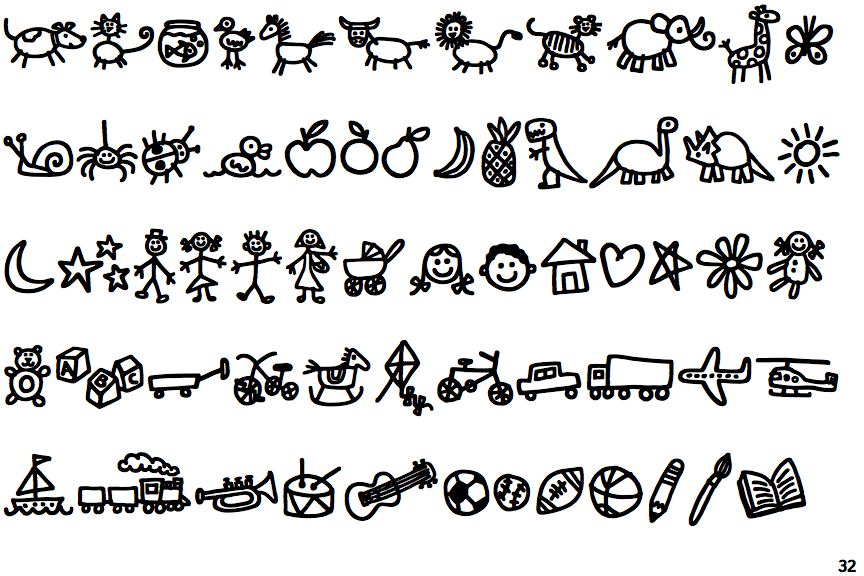 Kidwriting Dingbats Pro Bold