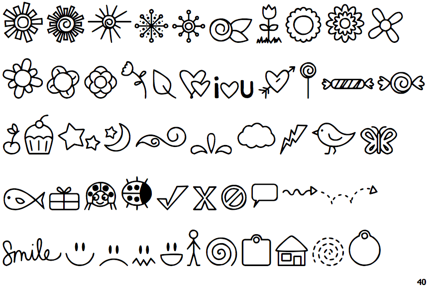 Identifont - DJB Doodled Bits