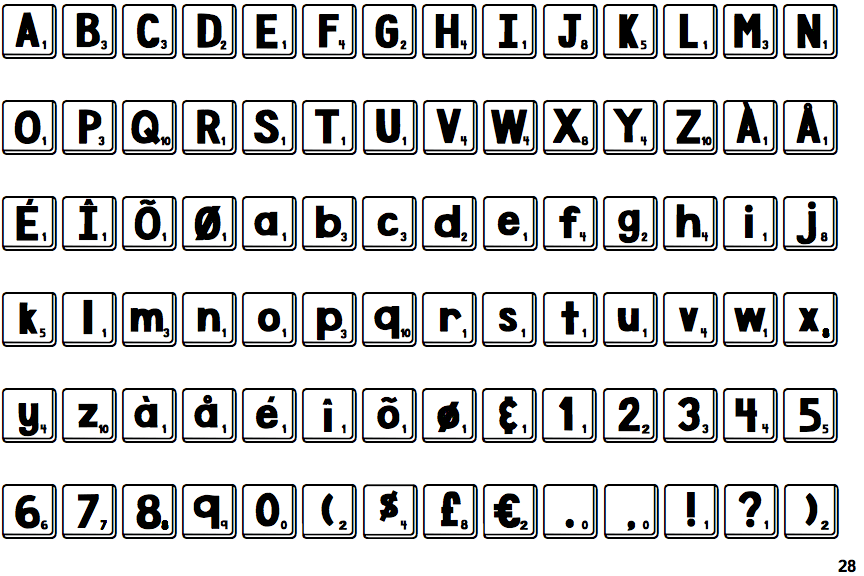 Identifont Djb Letter Game Tiles
