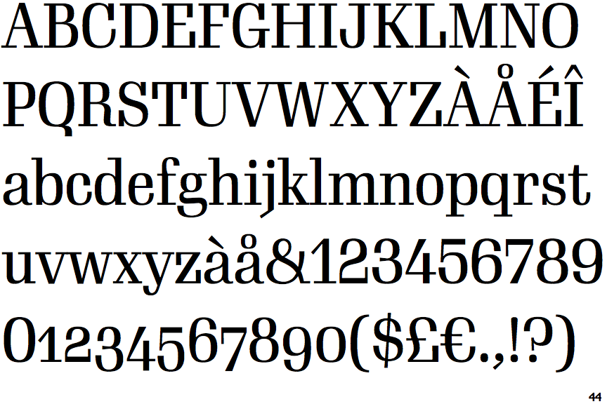 Identifont Gimlet Display Narrow