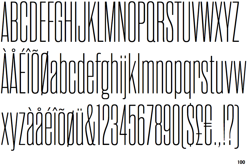 Identifont Rama Gothic Rounded C Thin