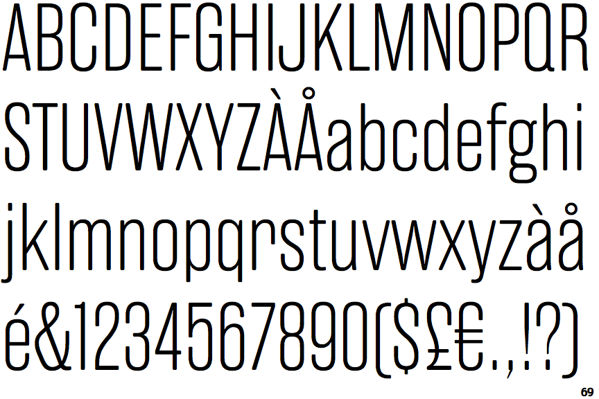Identifont Rama Gothic Rounded E Thin