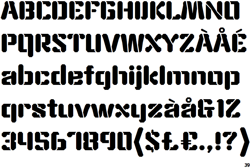 てーてーページ⟡.* Identifont - ZXA Stencil