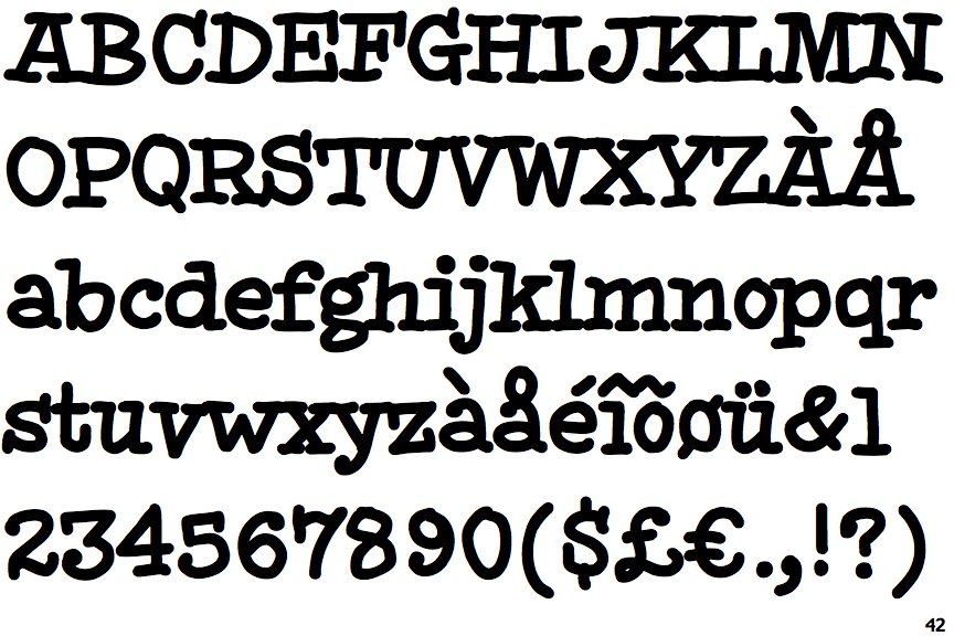 XXII HandTypeWriter Bold