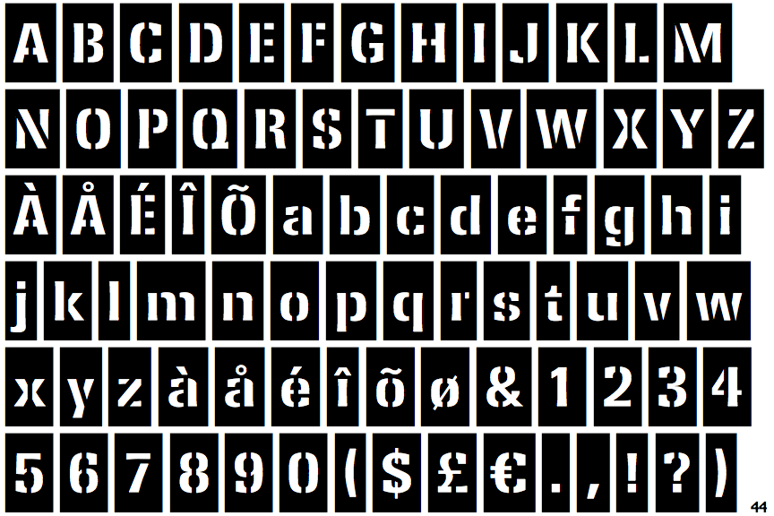 EF Ferro Stencil Bold Negative
