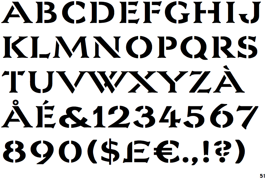 Identifont - Stencil Bold