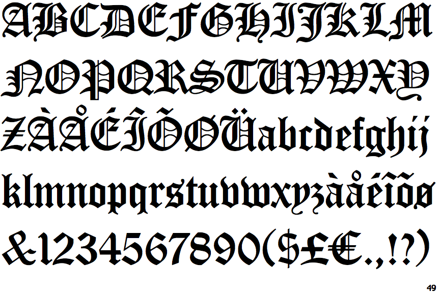 Old English Fonts 70