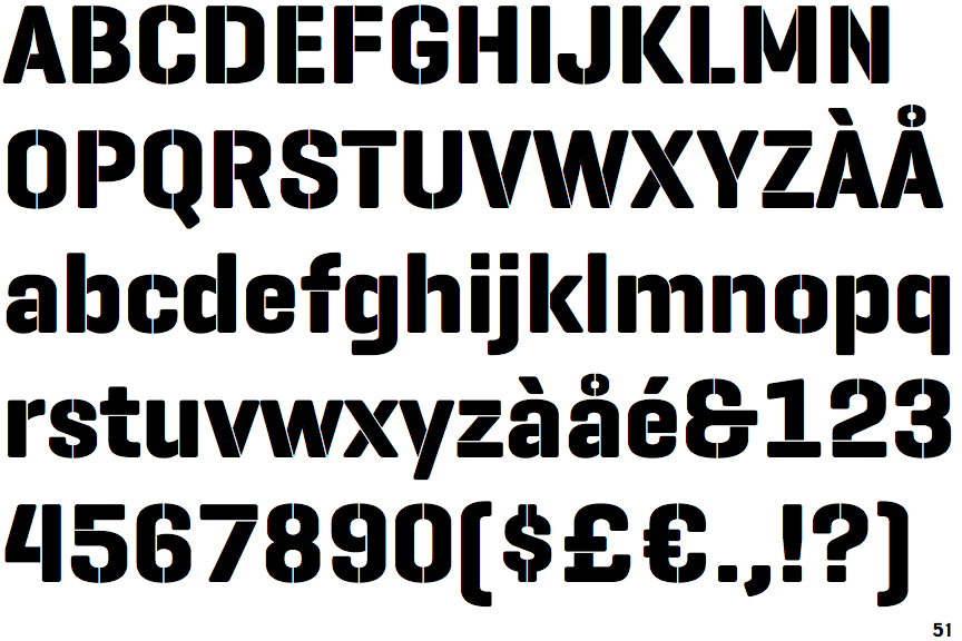Identifont Geogrotesque Stencil A Bold