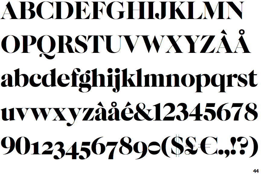 F37 Caslon Hairline Extra Bold