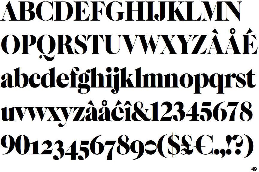 F37 Caslon Hairline Extra Bold Condensed