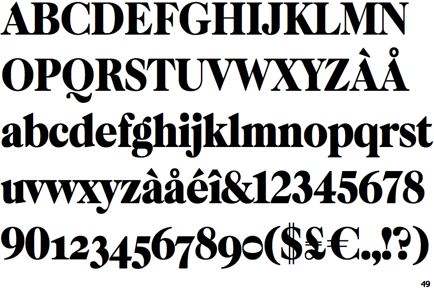 F37 Caslon Text Extra Bold Condensed