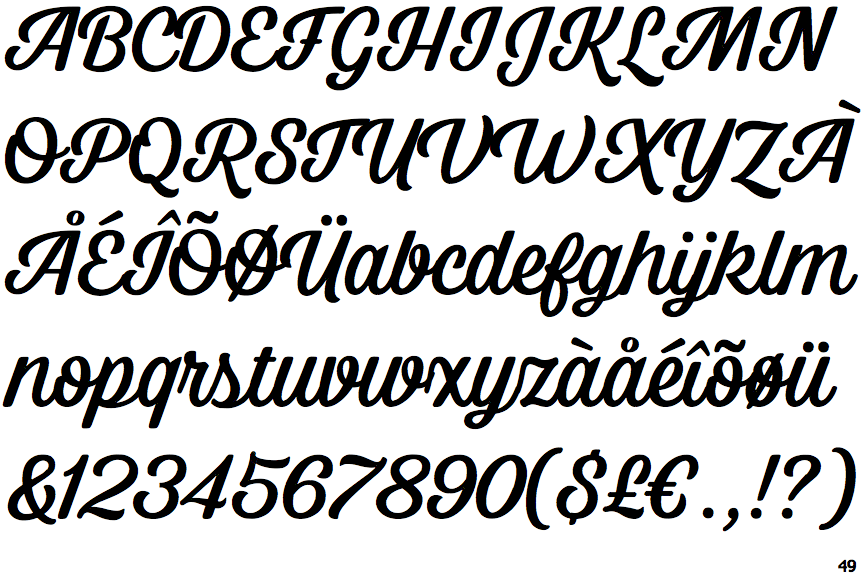 Identifont Corner Deli Script