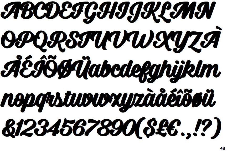 Corner Deli Script Bold Shadow