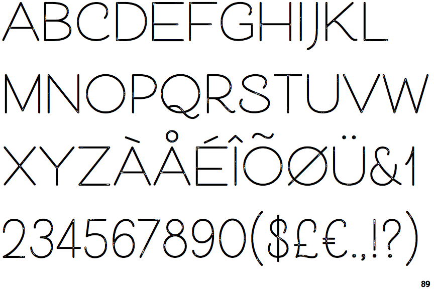 Cosmopolitan Sans Printed