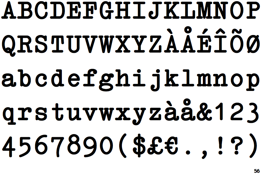 Identifont Italian Typewriter Bold