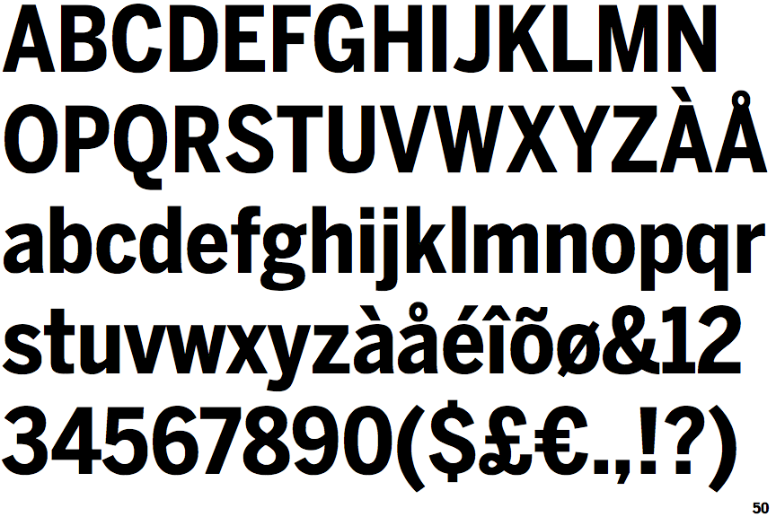 Benton Sans Condensed Bold