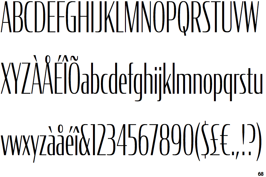 Identifont Condor Compressed Extra Light