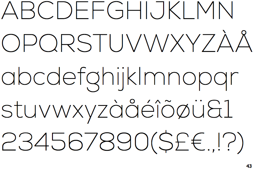 Differences Nexa Thin & Gill Sans Light