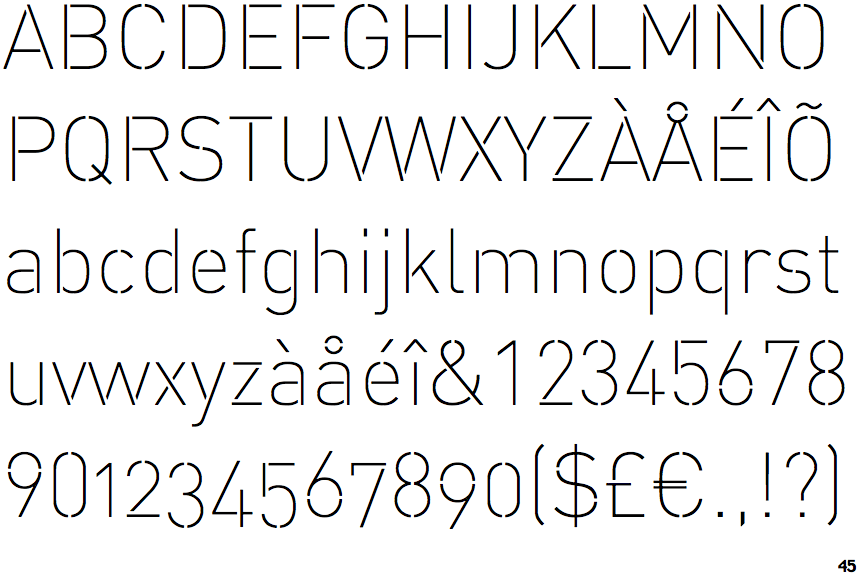 FF DIN Stencil Thin