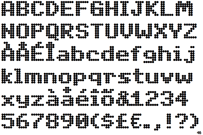 Dot matrix font ms word Dot matrix font ms word