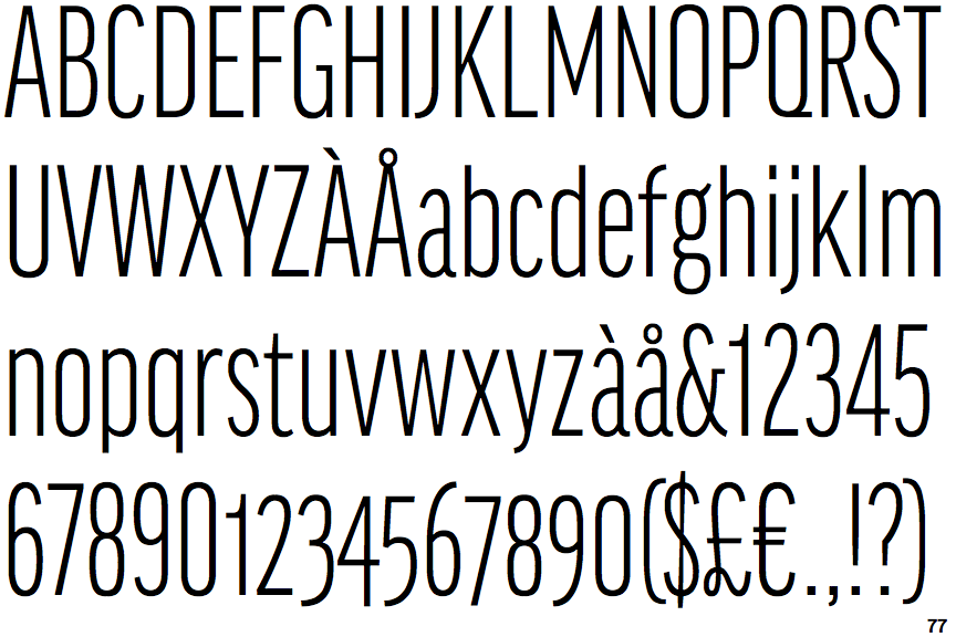 FF Good Headline Compressed Light