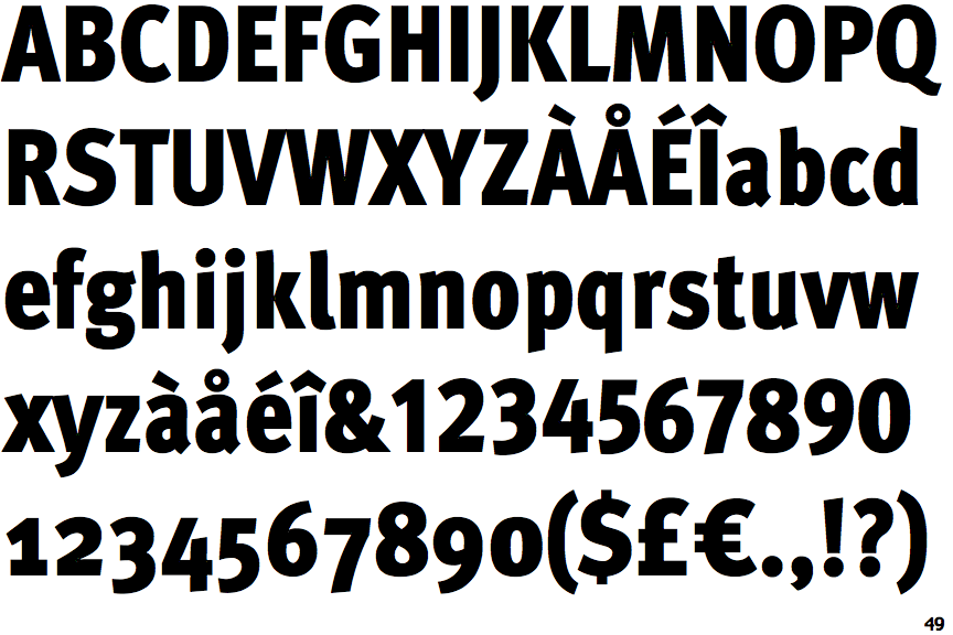 FF Meta Condensed Black