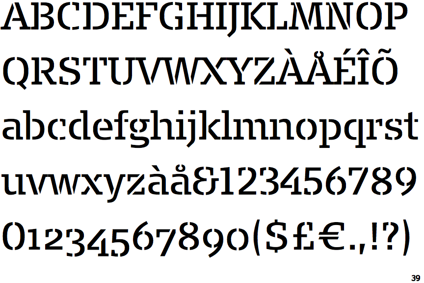 FF Signa Slab Stencil