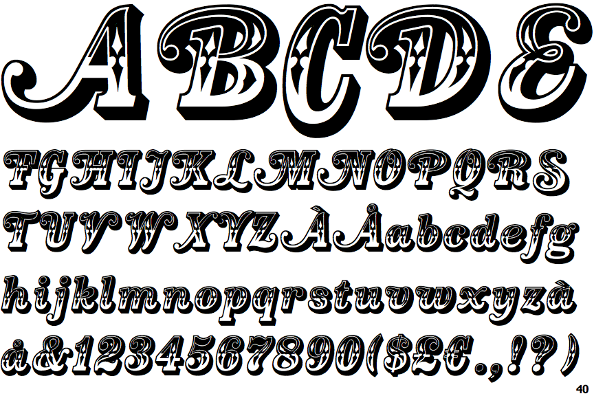 identifont country western swing