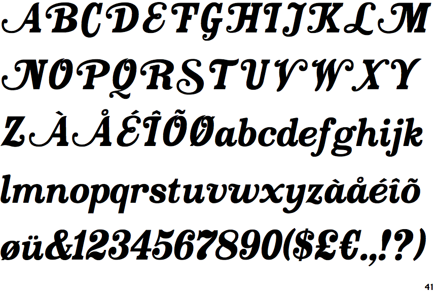 Identifont country western swing black