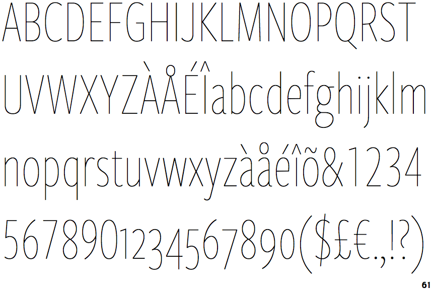 Freight Sans Compressed Hairline